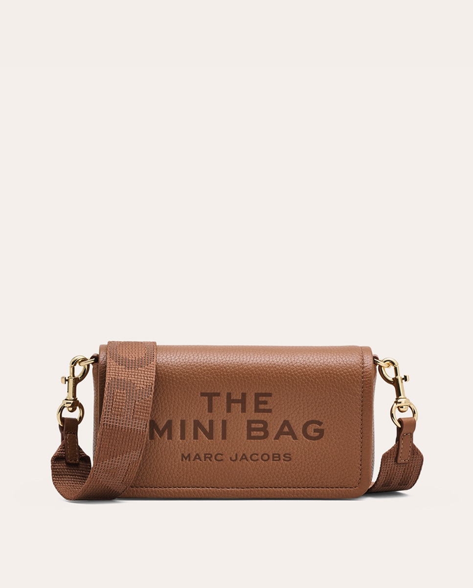 Mala a Tiracolo Mini Crossbody em Pele Castanho-1