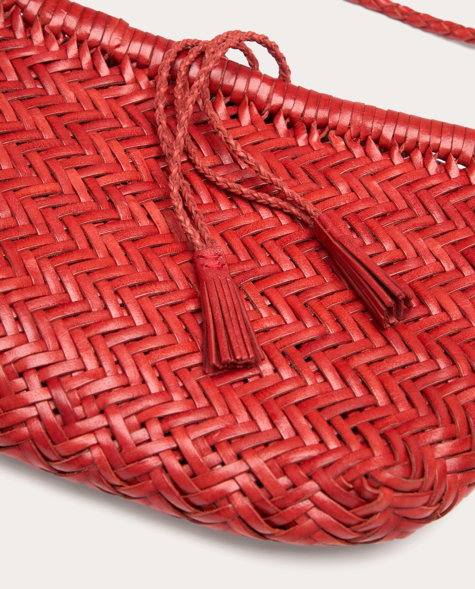 Mala de Ombro Minsu Bag em Pele Laranja-4