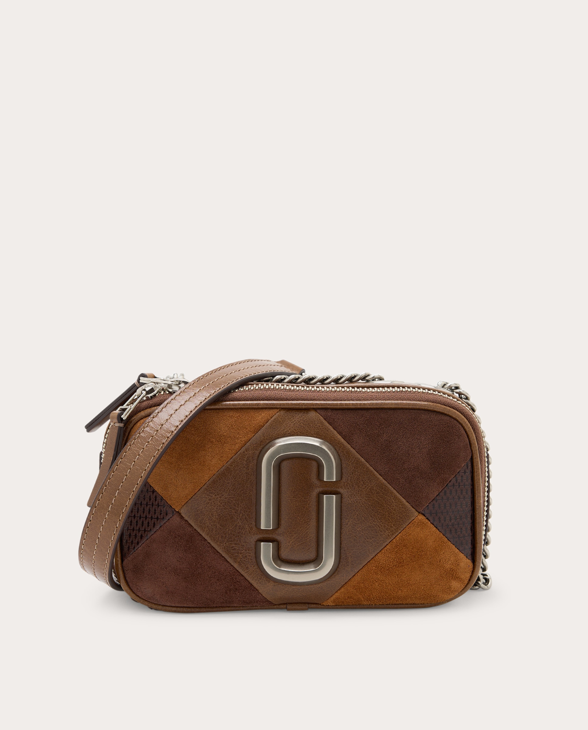 Mala de Ombro The Sack de Camurça Castanho-1