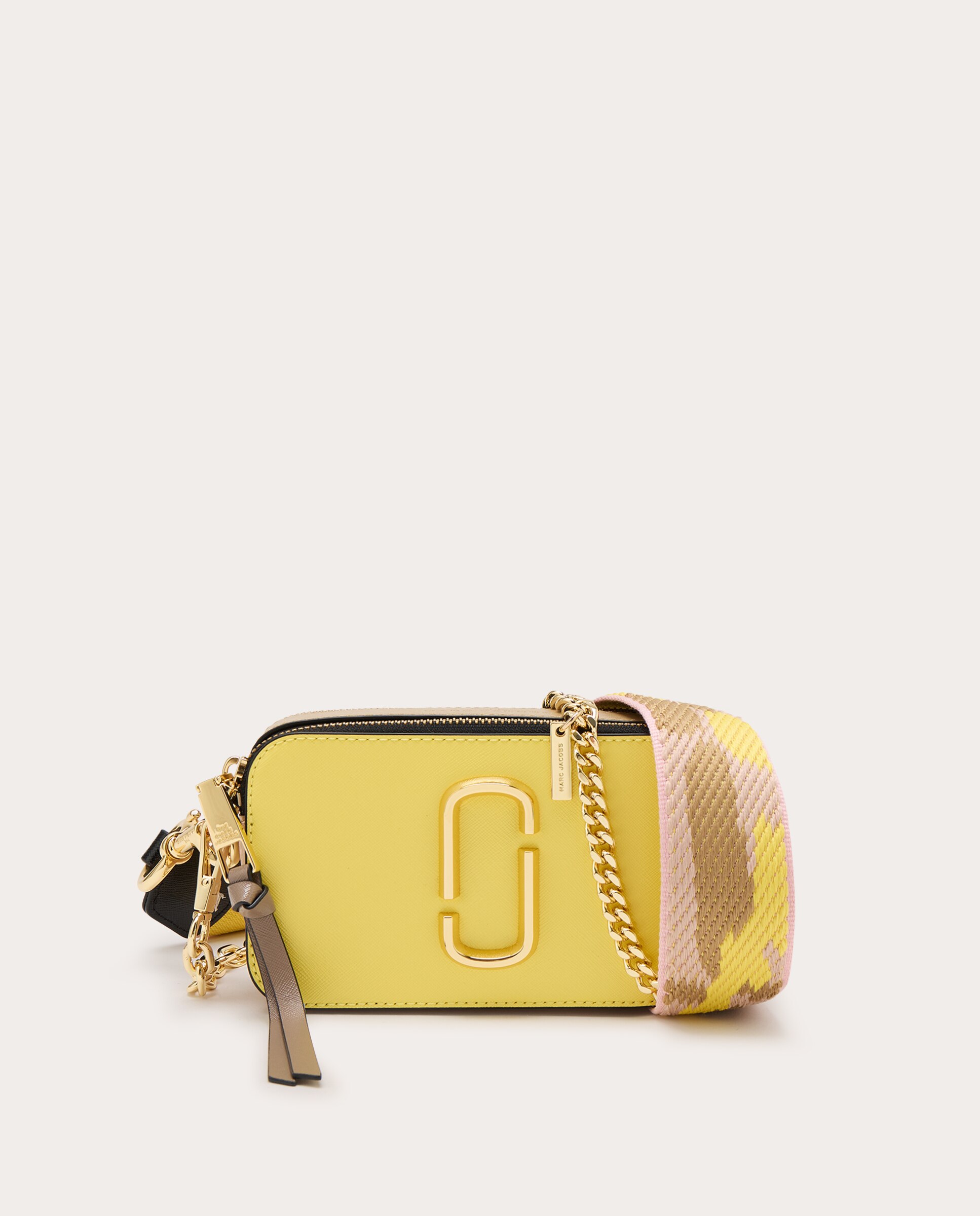 Bolso cruzado Snapshot Chain de piel - Amarillo Amarillo-1