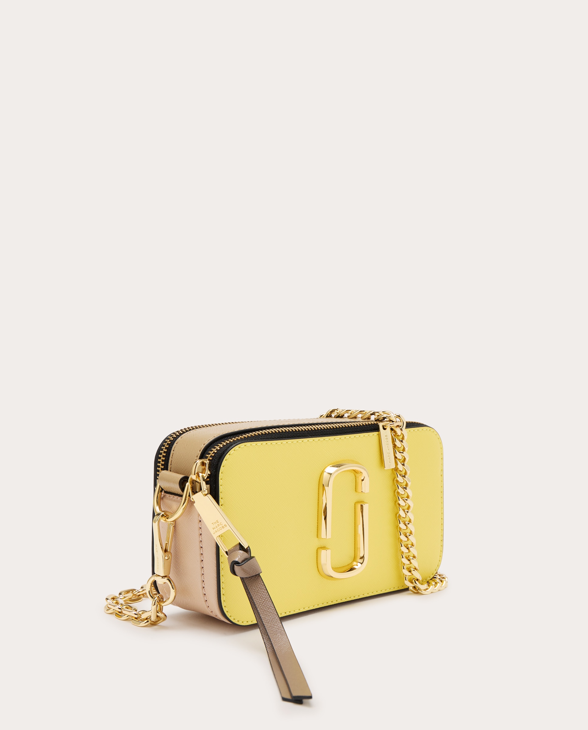 Bolso cruzado Snapshot Chain de piel - Amarillo Amarillo-3