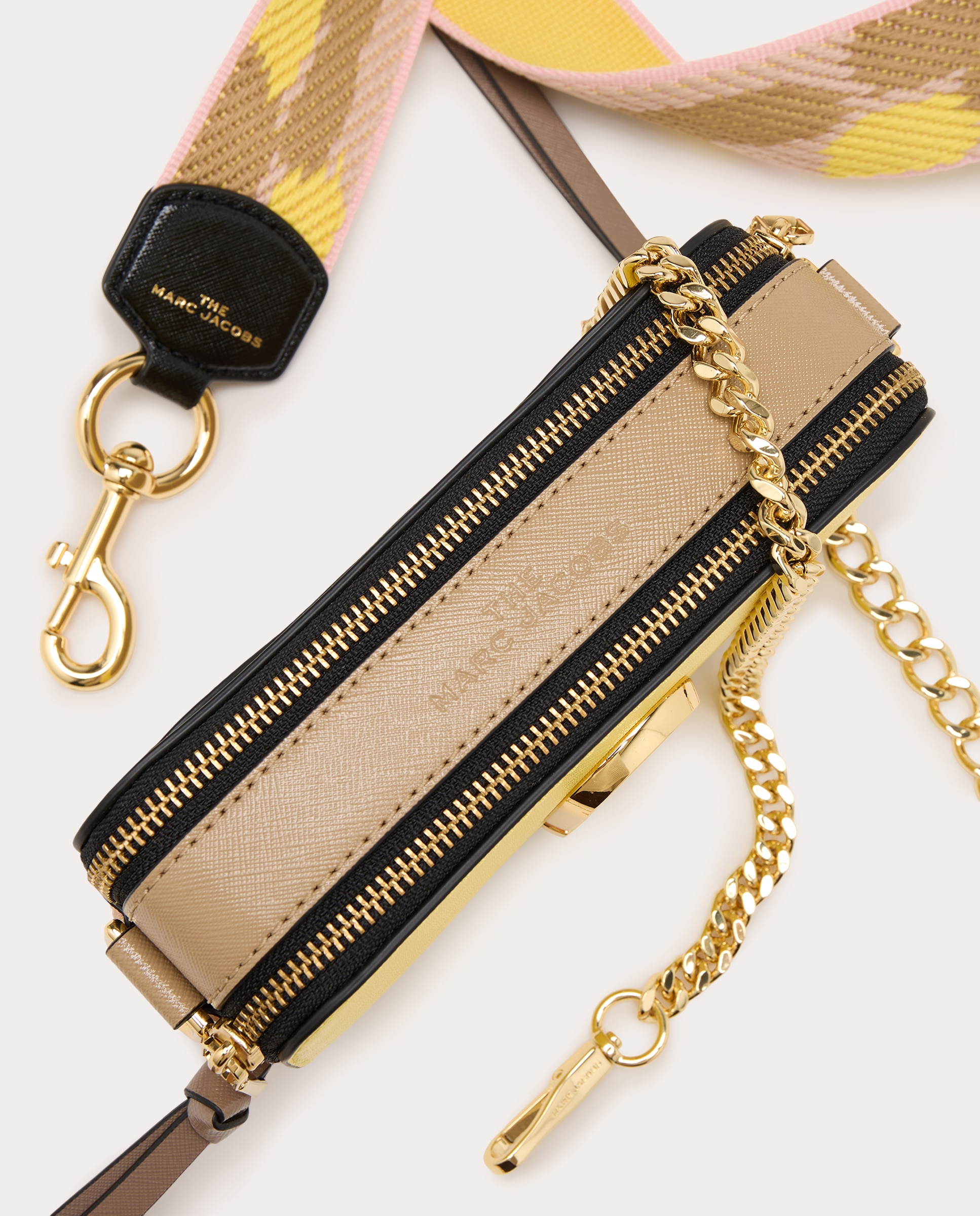 Bolso cruzado Snapshot Chain de piel - Amarillo Amarillo-5