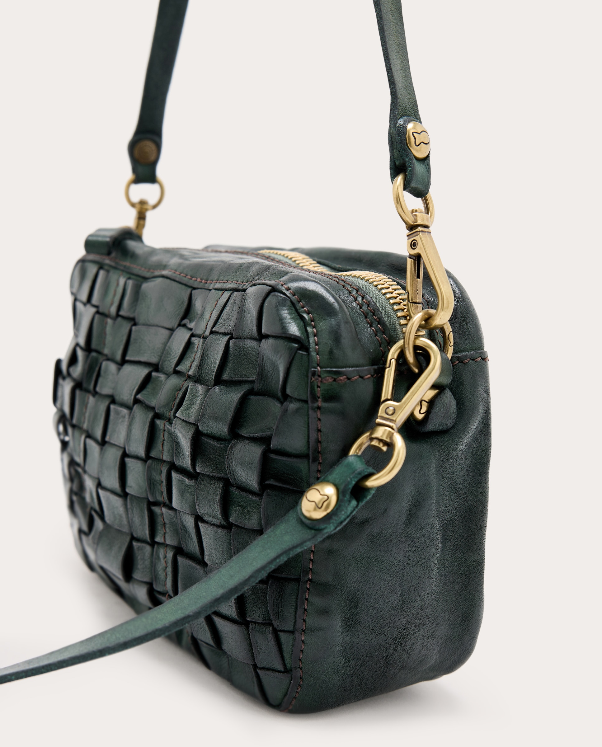 Imagen 5 de Bolso bandolera Edera de piel - Verde Verde
