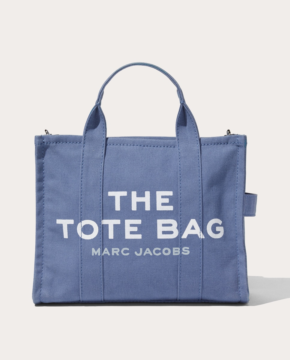 Mala Shopper Tipo Tote Small de Tecido Azul-1