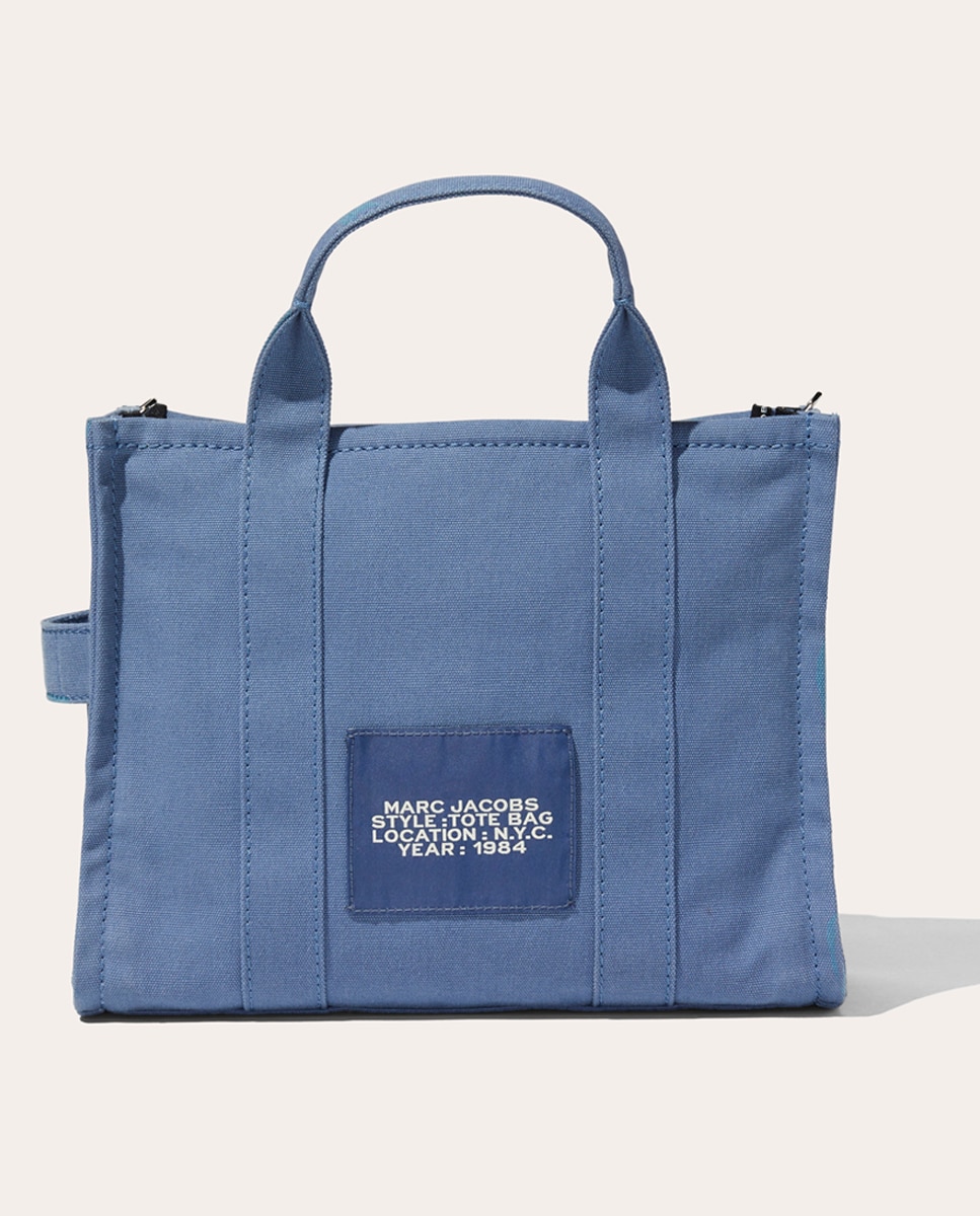 Mala Shopper Tipo Tote Small de Tecido Azul-2