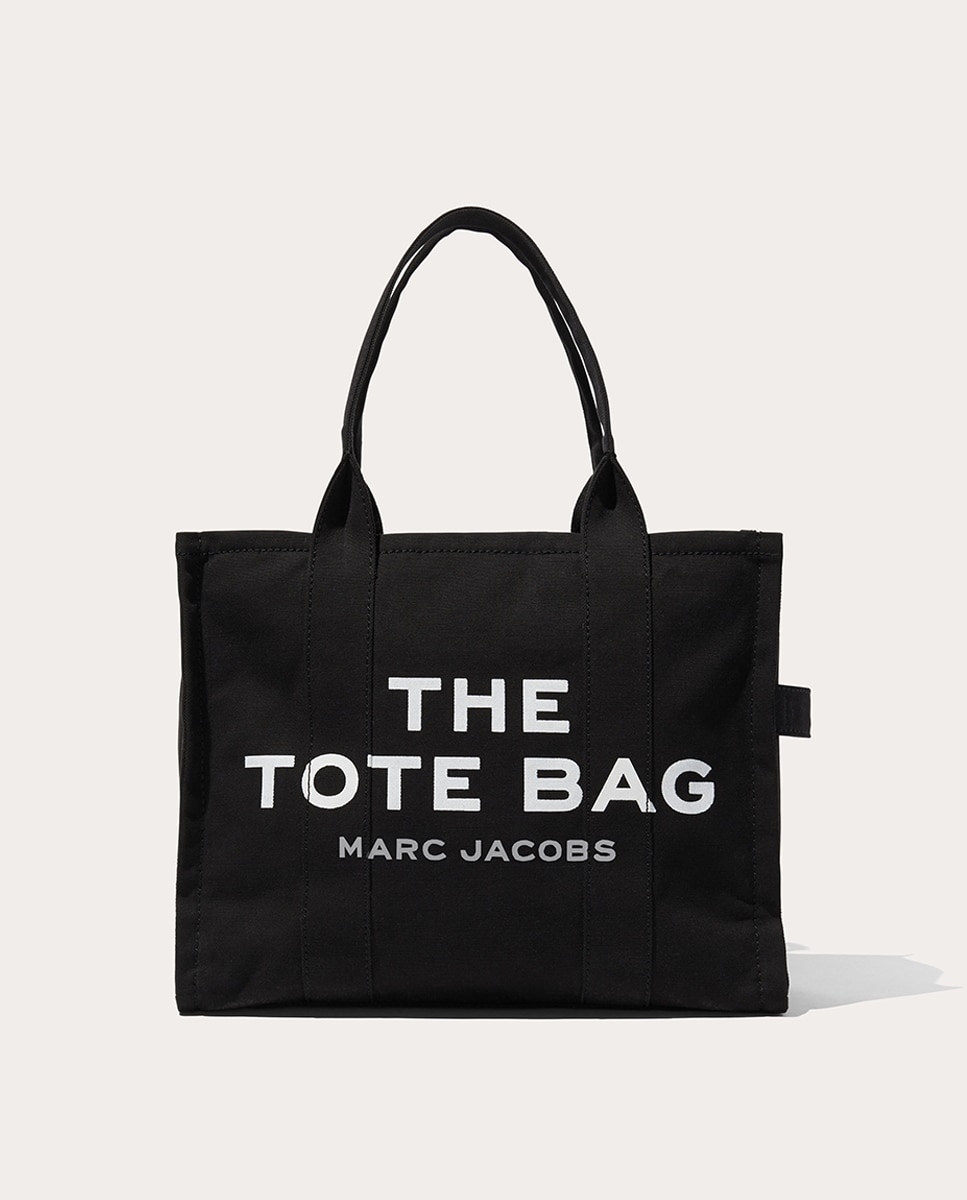 Mala Shopper Large Tipo Tote de Algodão Preto-1