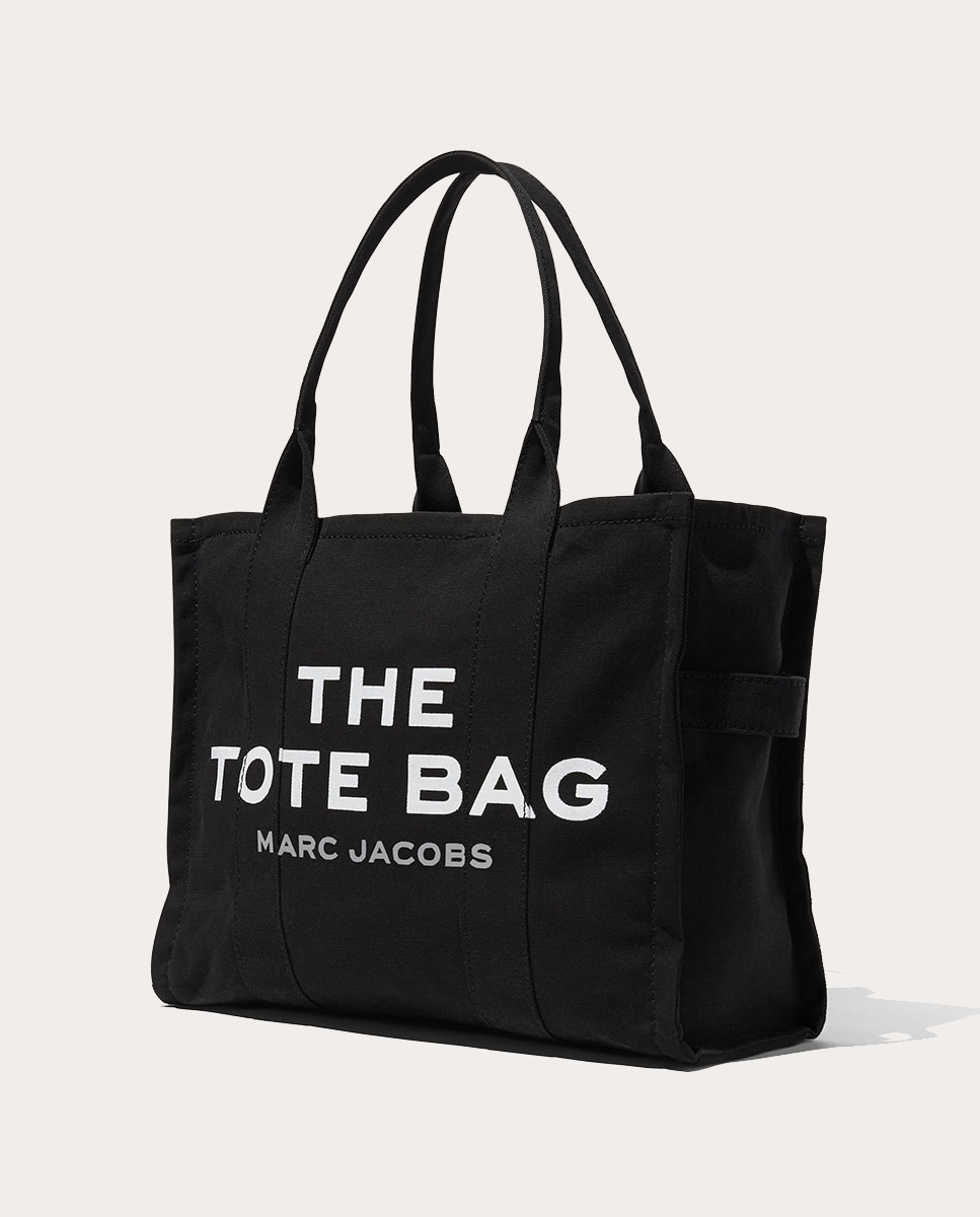 Mala Shopper Large Tipo Tote de Algodão Preto-5