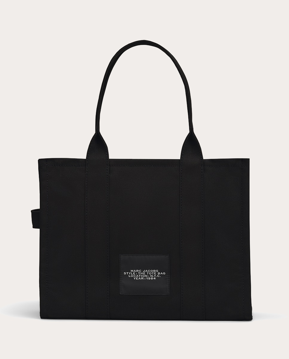 Mala Shopper Large Tipo Tote de Algodão Preto-6