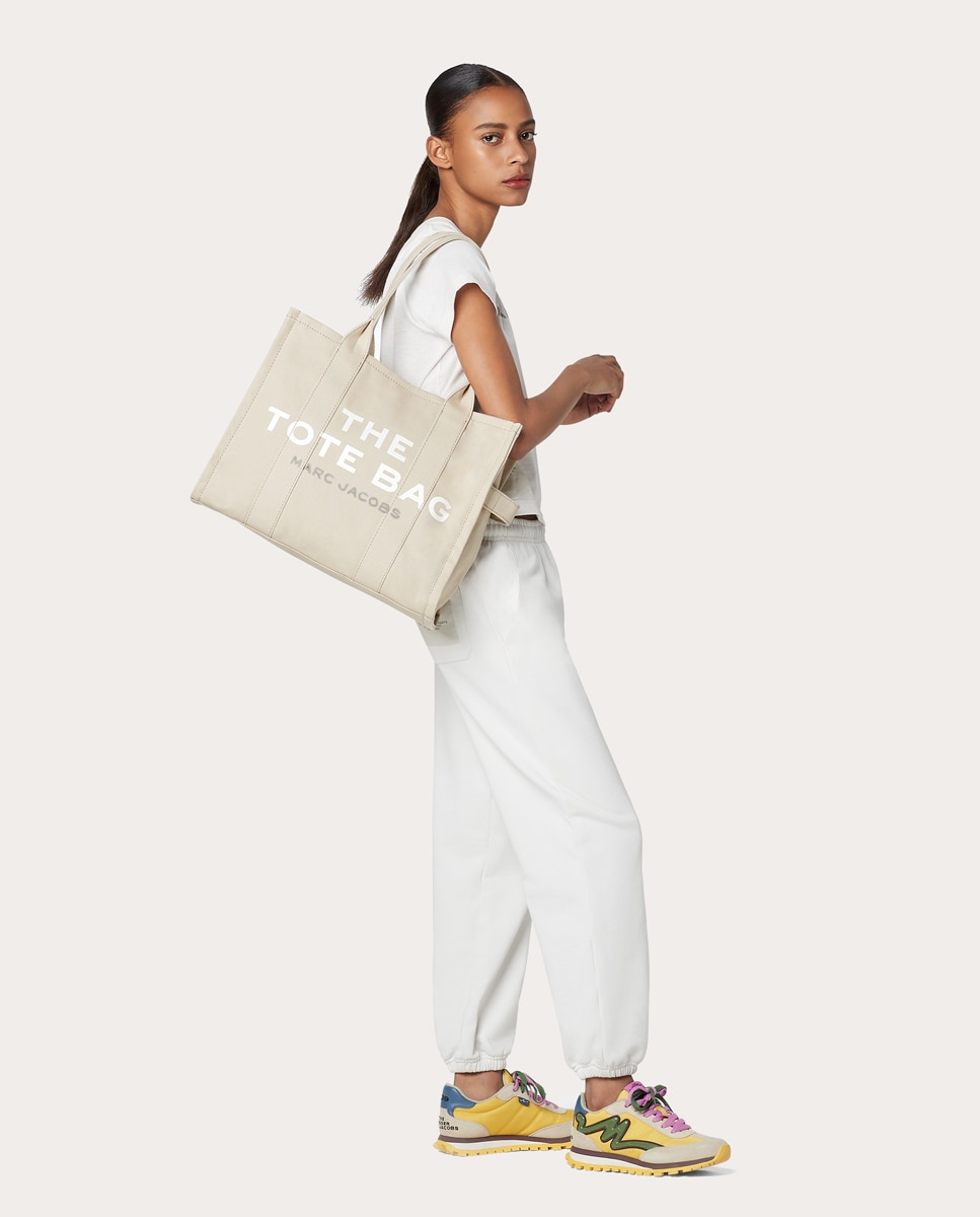 Mala Shopper Large Tipo Tote de Algodão Bege-2