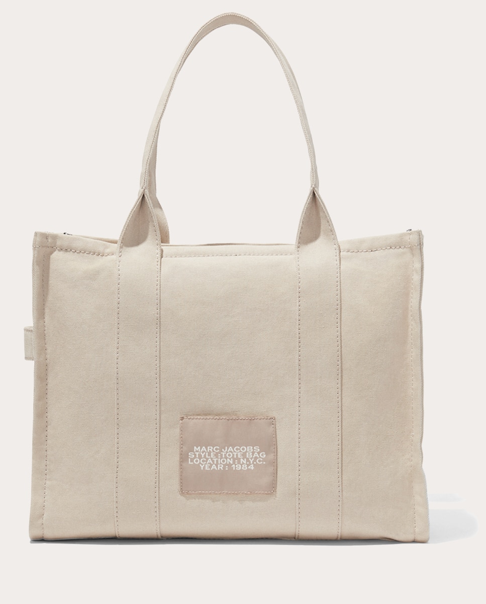 Mala Shopper Large Tipo Tote de Algodão Bege-3