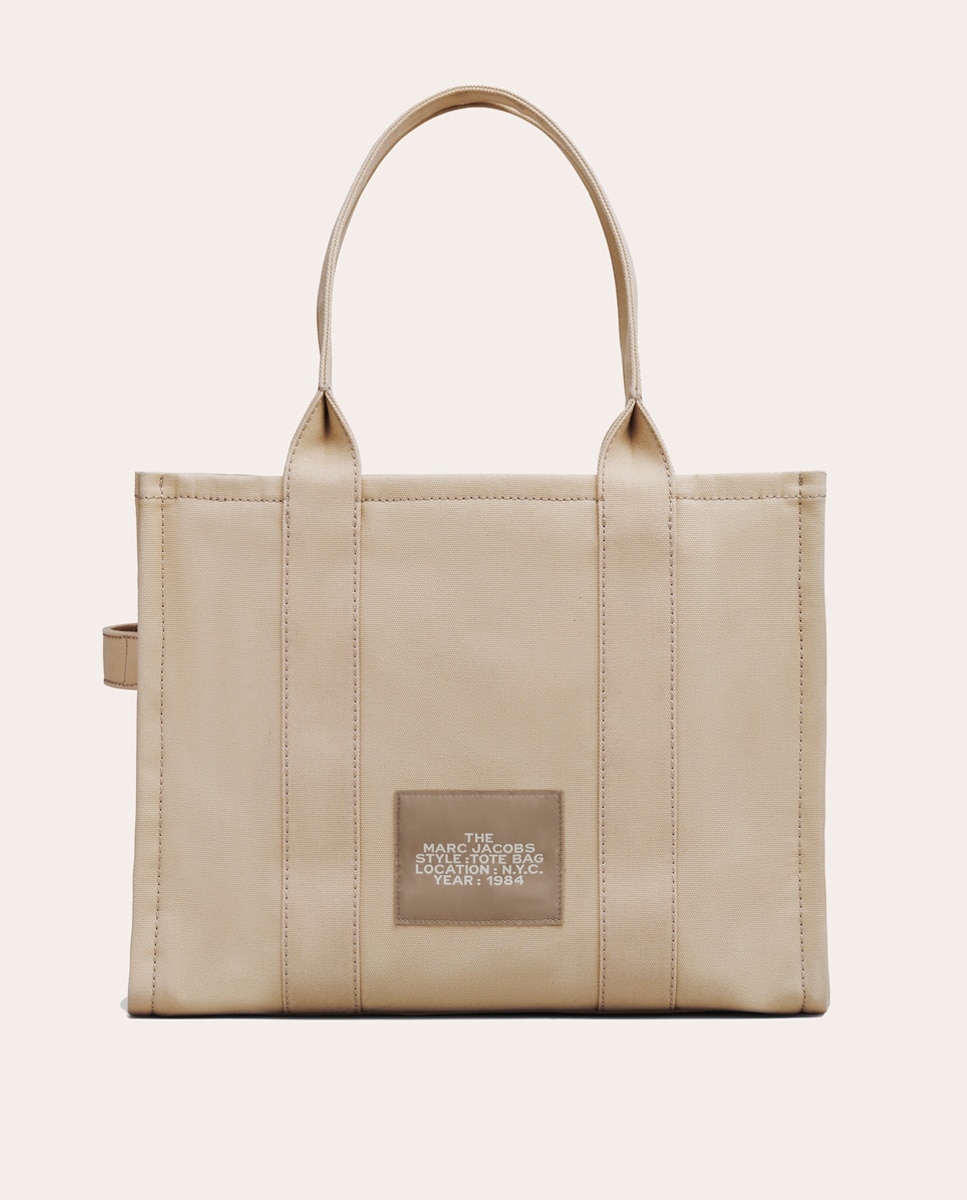 Mala Shopper Large Tipo Tote de Algodão Bege-5