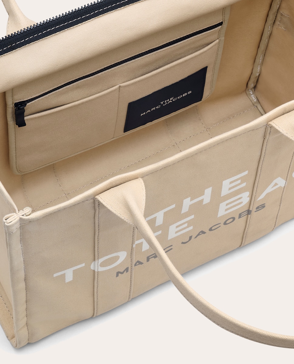Mala Shopper Large Tipo Tote de Algodão Bege-7