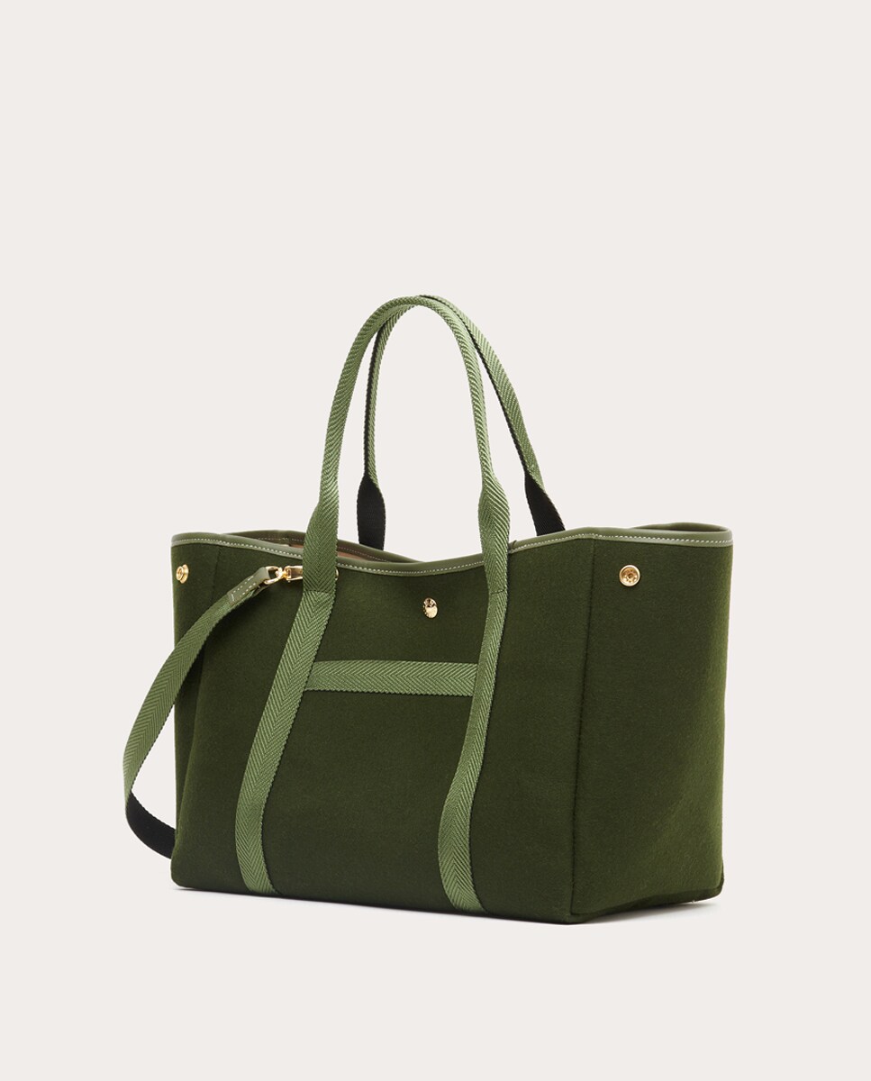 Bolso shopping Traversée M Verde-4