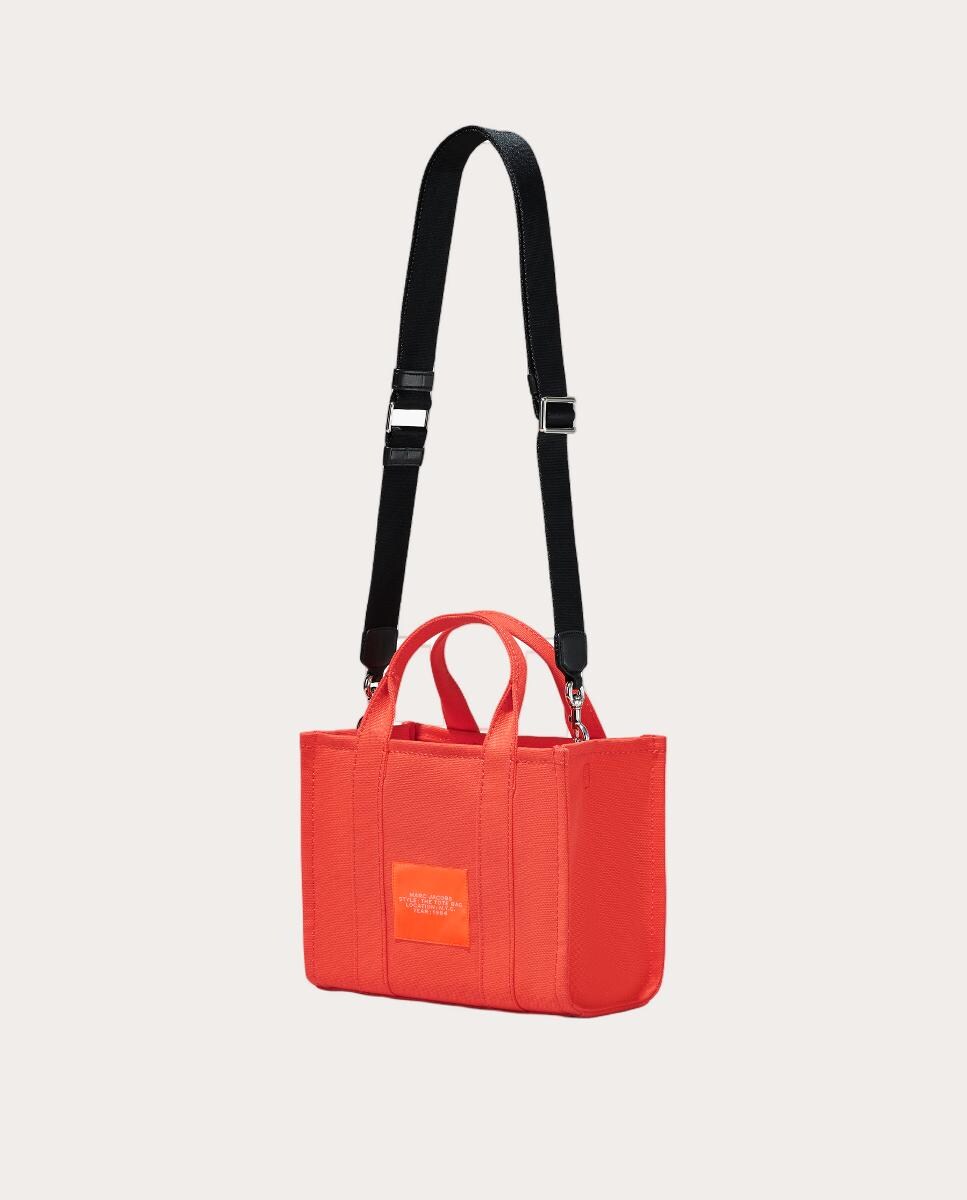 Mala de Mão Tipo Tote Mini em Tecido Laranja-6