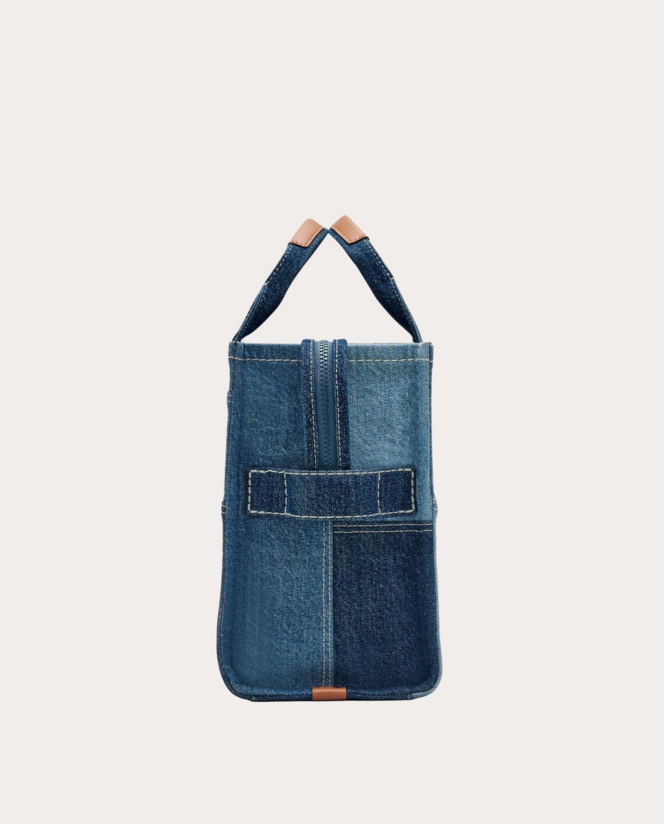 Mala Shopper Tipo Tote Medium Denim Azul-6