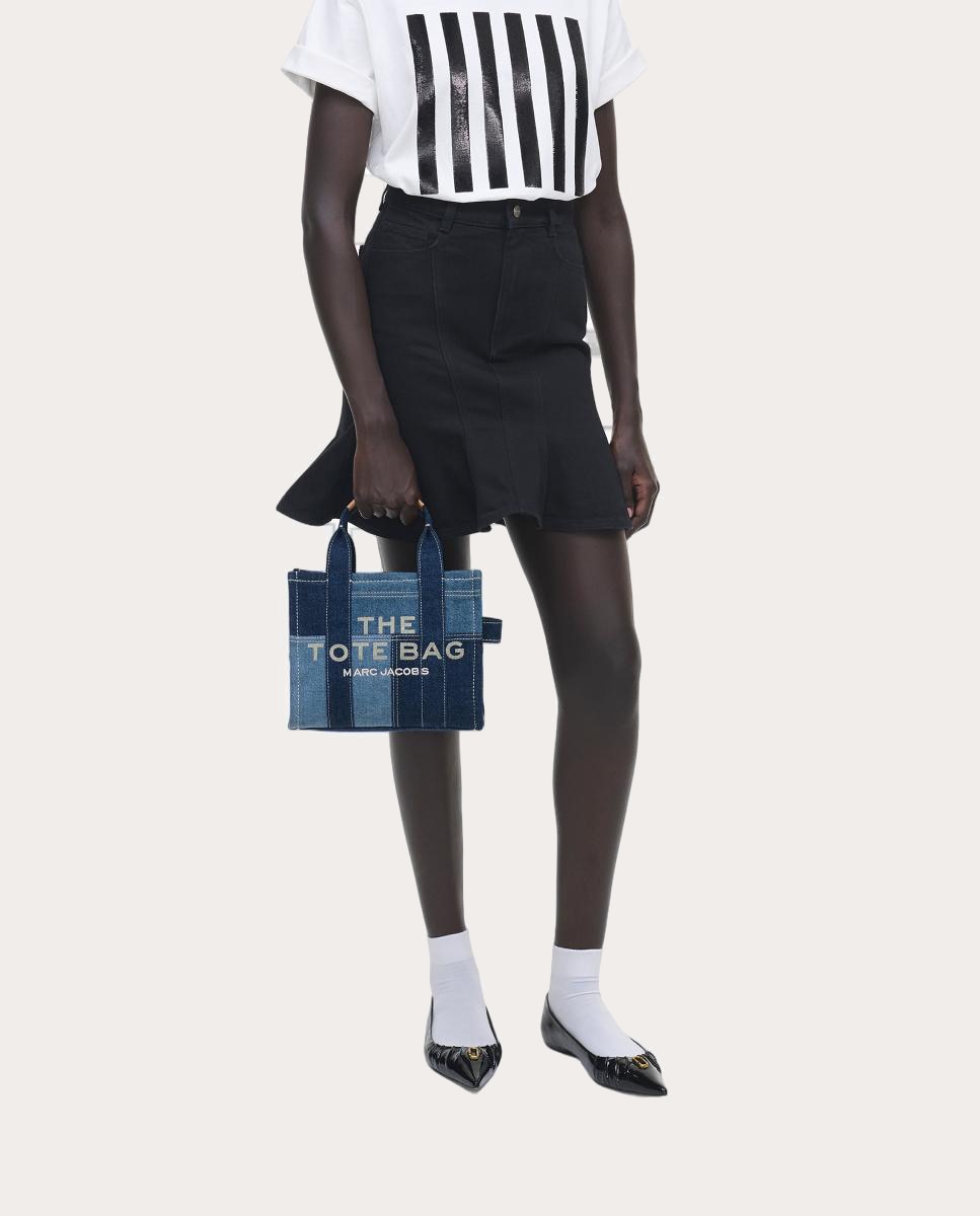 Mala Shopper Tipo Tote Small Denim Azul-2