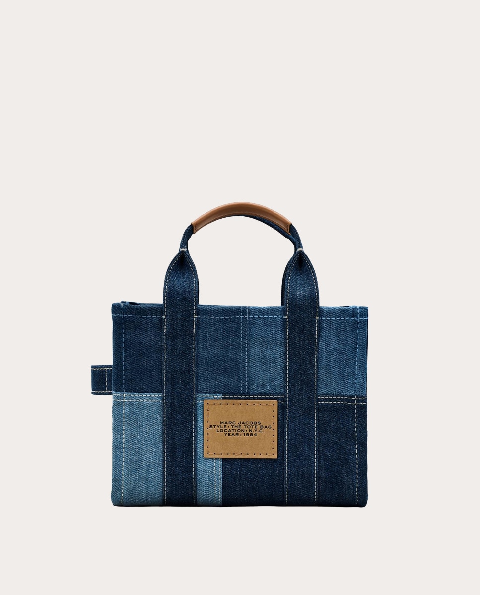 Mala Shopper Tipo Tote Small Denim Azul-3