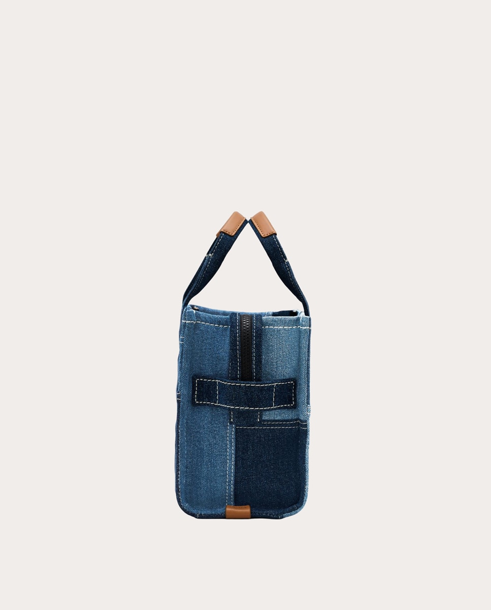 Mala Shopper Tipo Tote Small Denim Azul-4