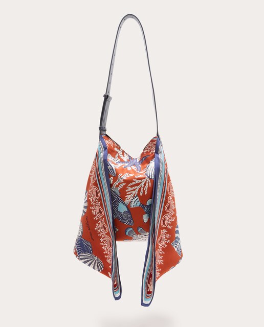 Bolso de hombro Neptuno de seda
