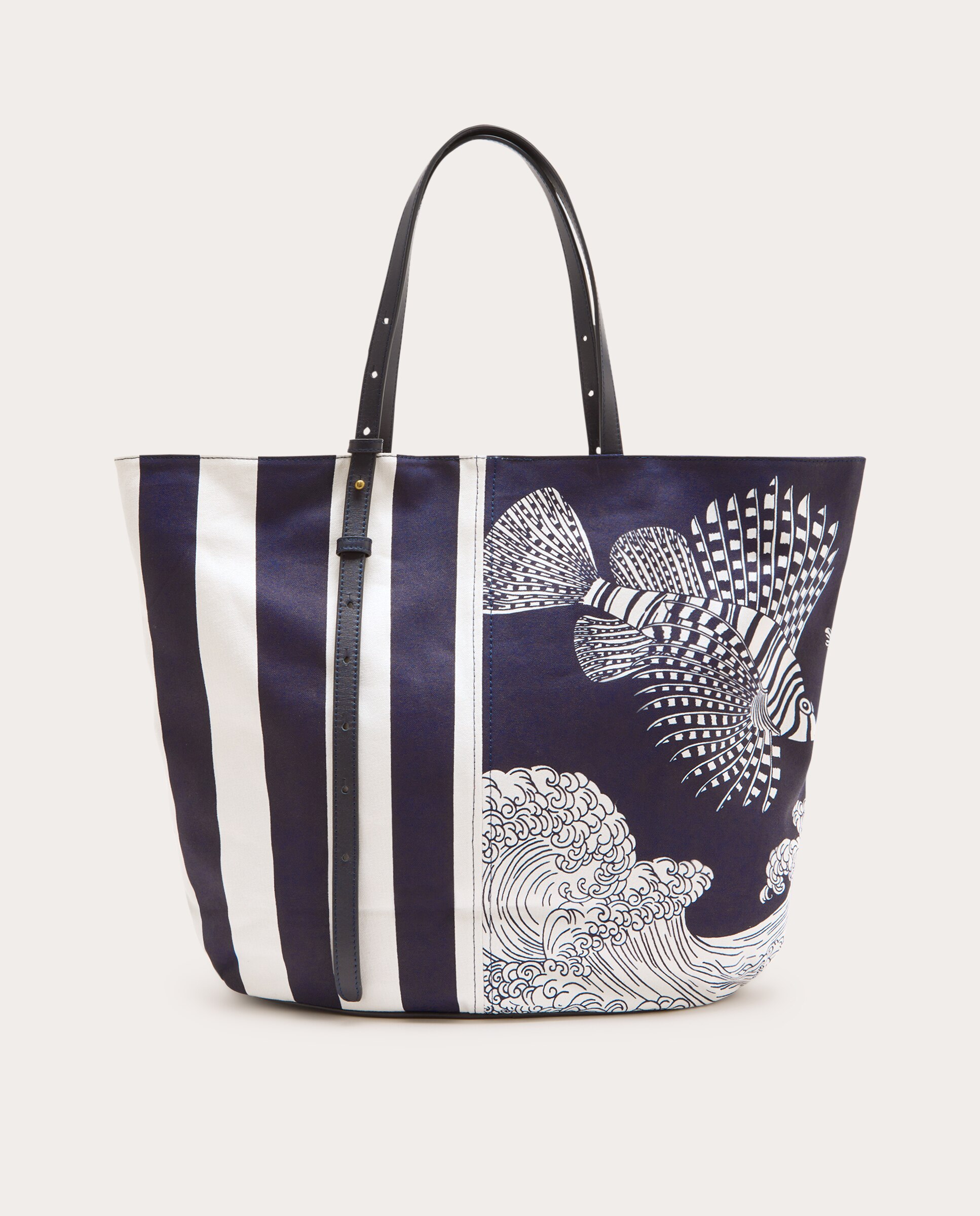 Mala shopper Poseidón de algodão Azul-2