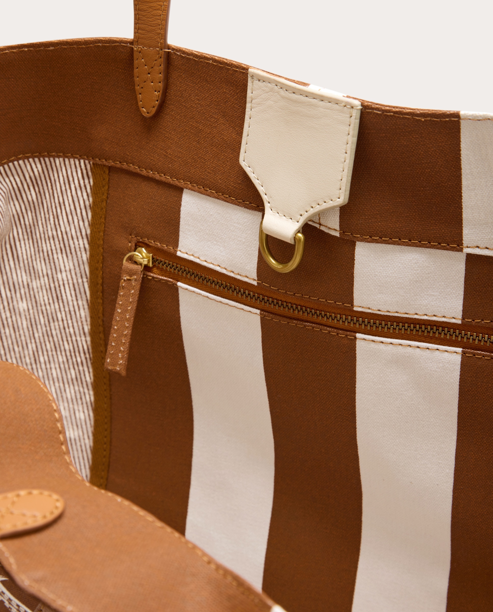 Mala shopper Poseidón de algodão Castanho-claro-5