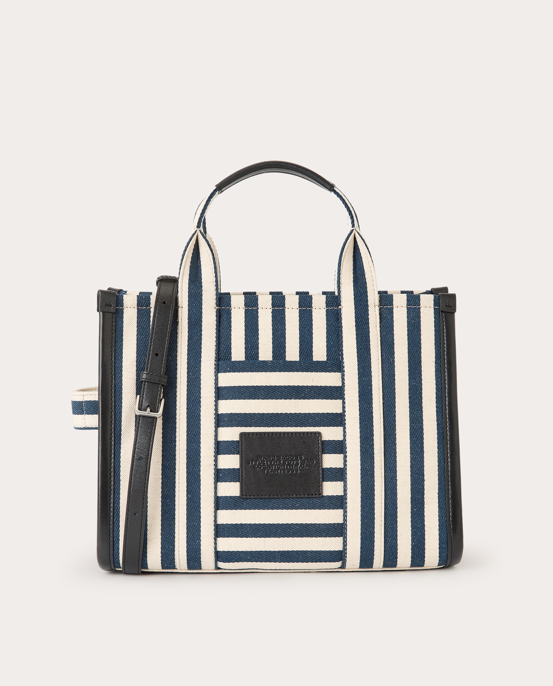 Mala Shopper Stripe Tecido Tote Azul-2