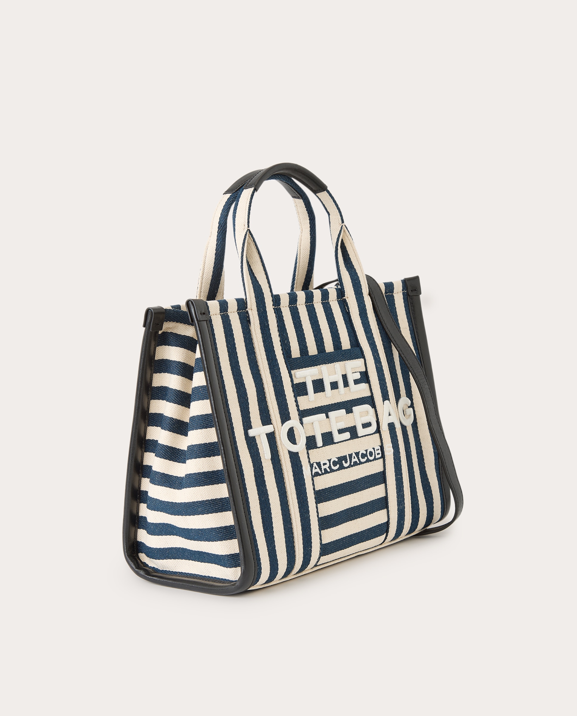 Mala Shopper Stripe Tecido Tote Azul-3