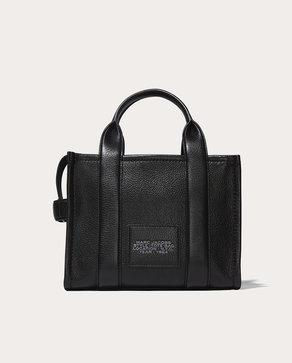 Mala Shopper Tipo Tote Small em Pele Preto-3