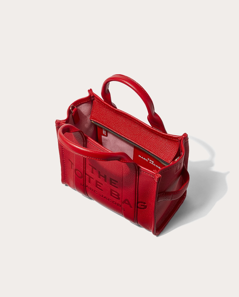 Mala Shopper Traveler Mini em Pele Vermelho-5
