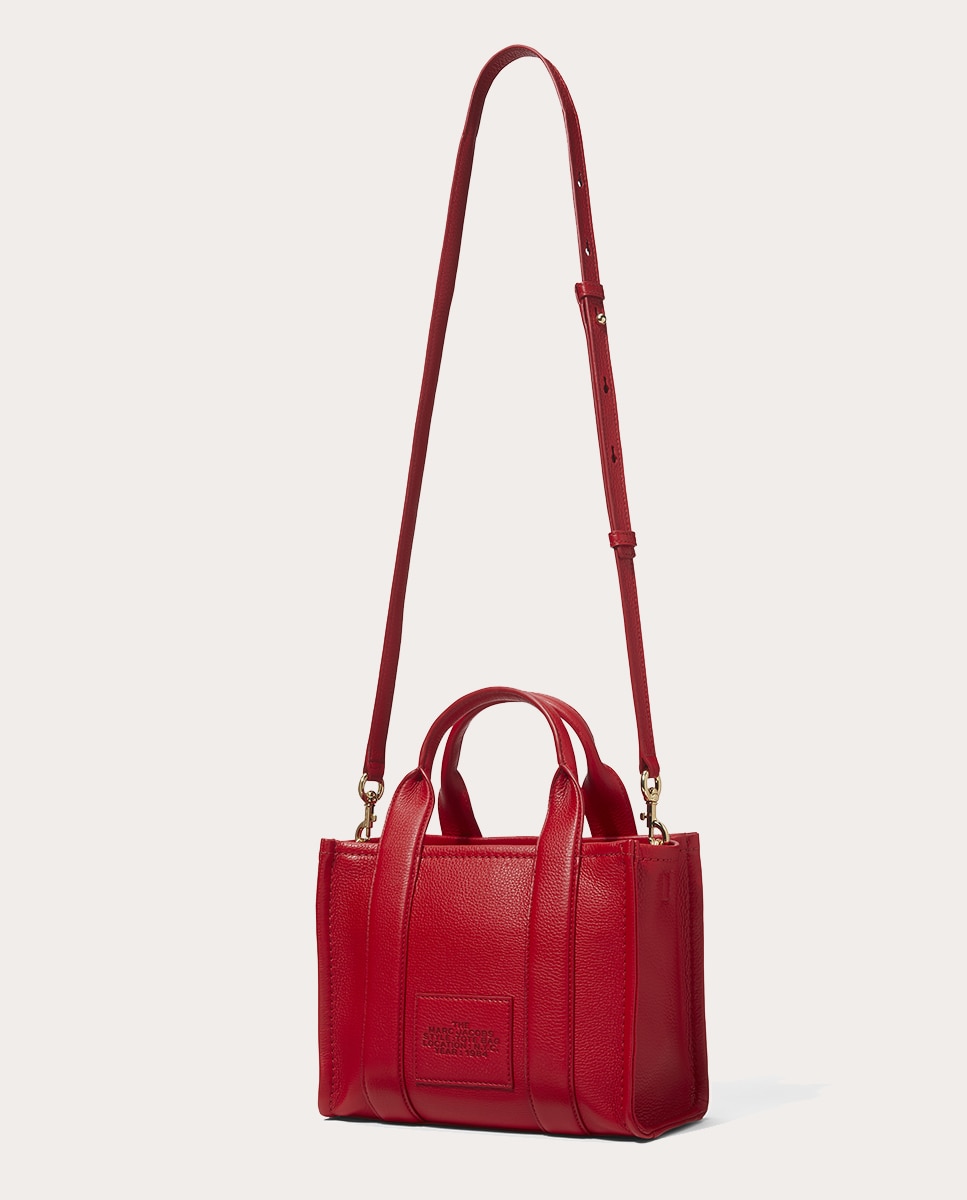 Mala Shopper Traveler Mini em Pele Vermelho-8