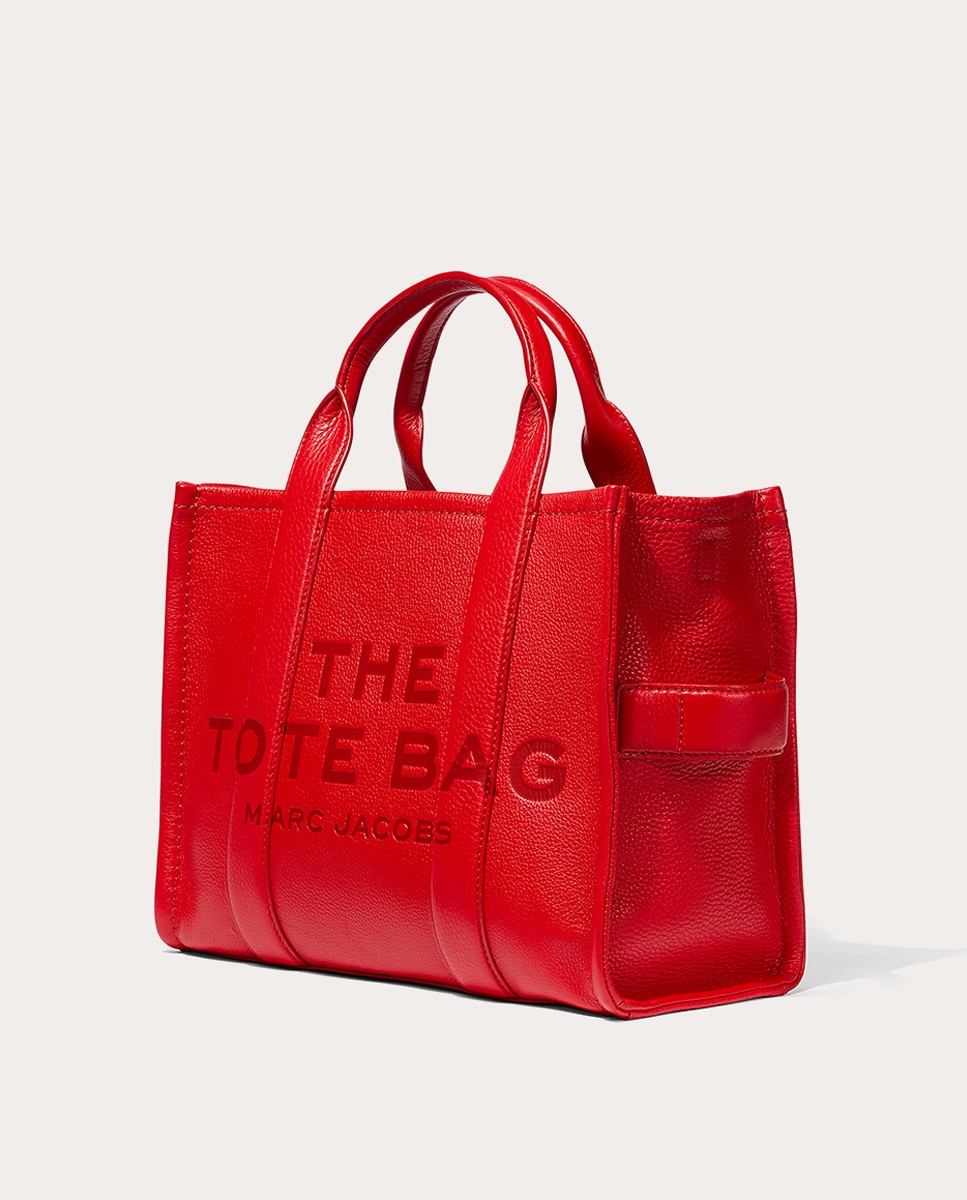 Mala Shopper Tipo Tote Small em Pele Vermelho-3