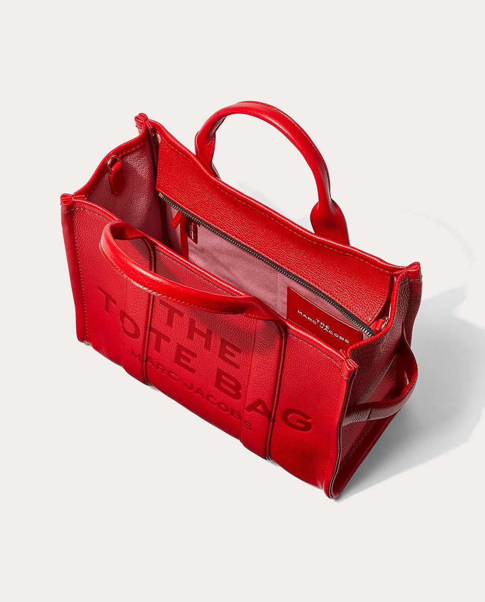 Mala Shopper Tipo Tote Small em Pele Vermelho-5