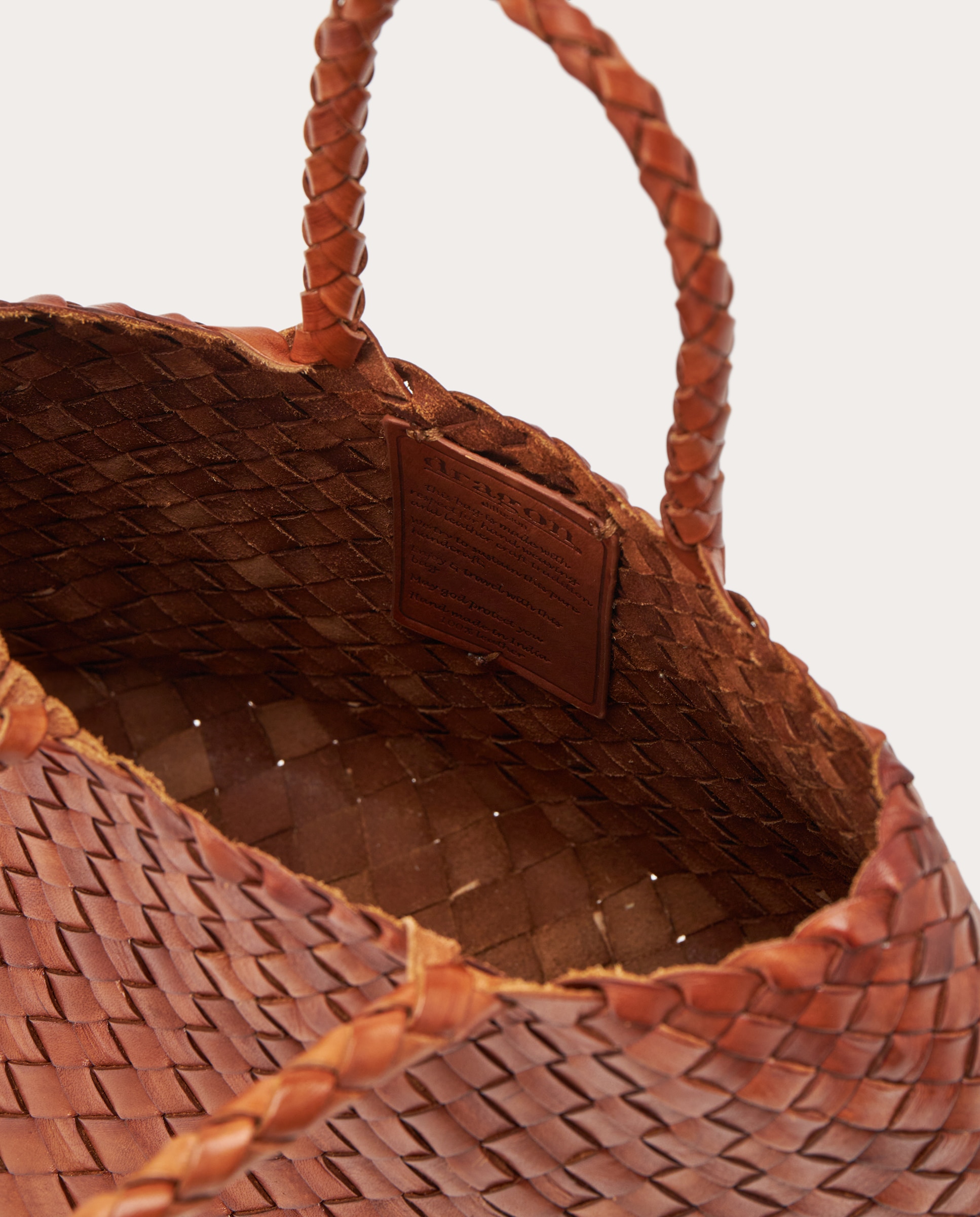 Mala Shopper Pequena Santa Cruz de Pele Castanho-4
