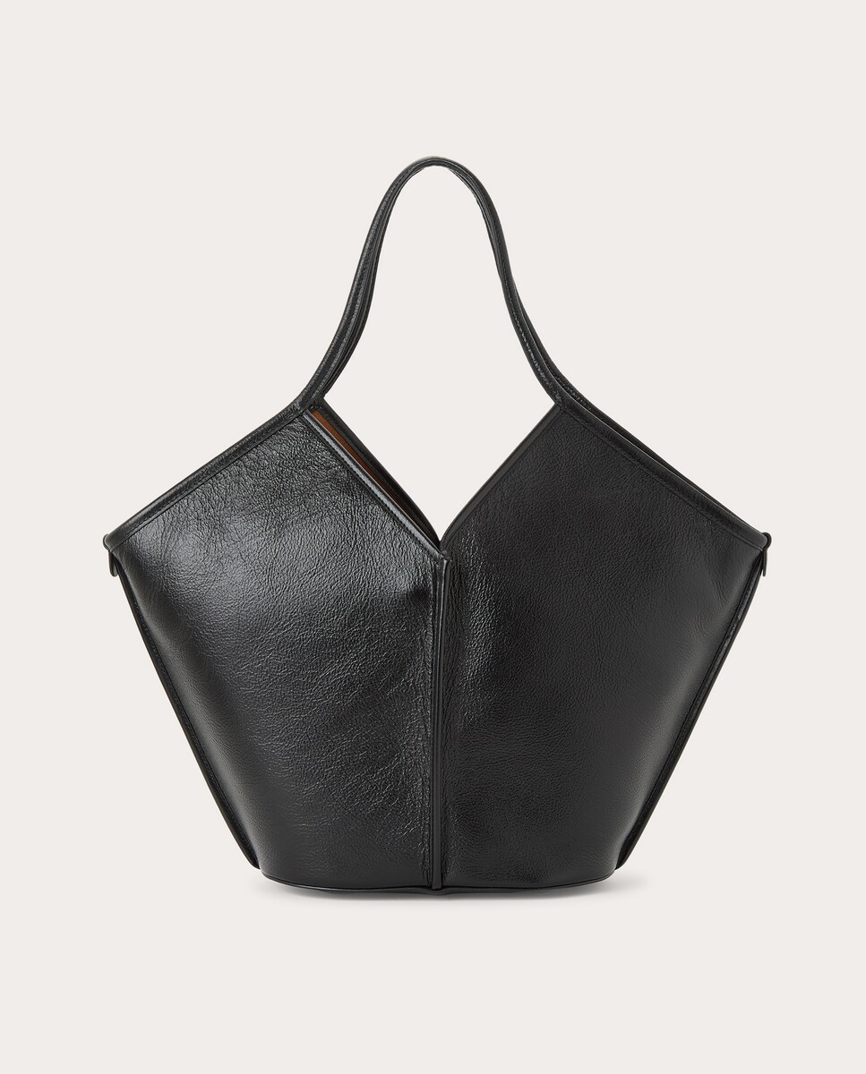 Bolso shopping Calella de piel Negro-1