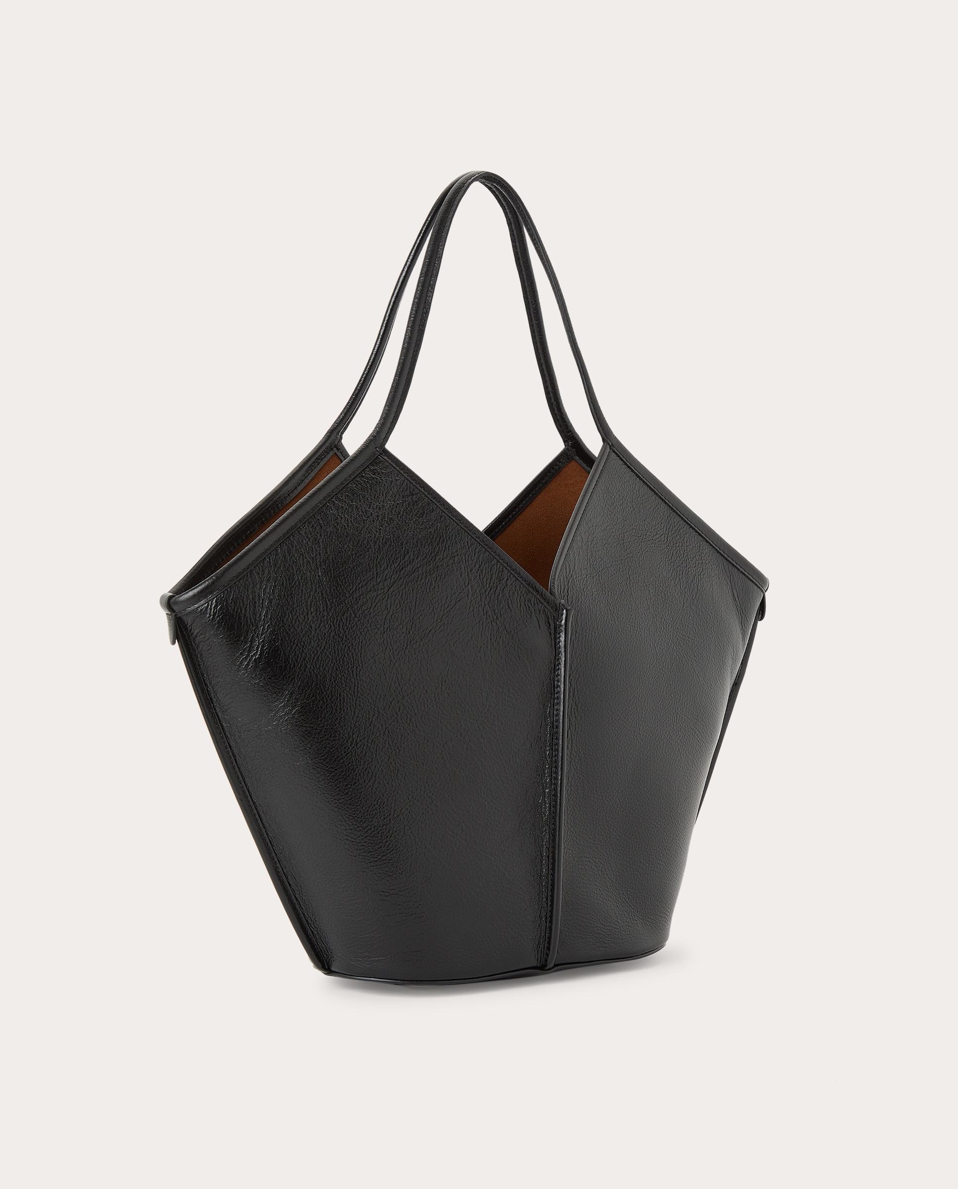 Mala Shopper Calella em Pele Preto-2