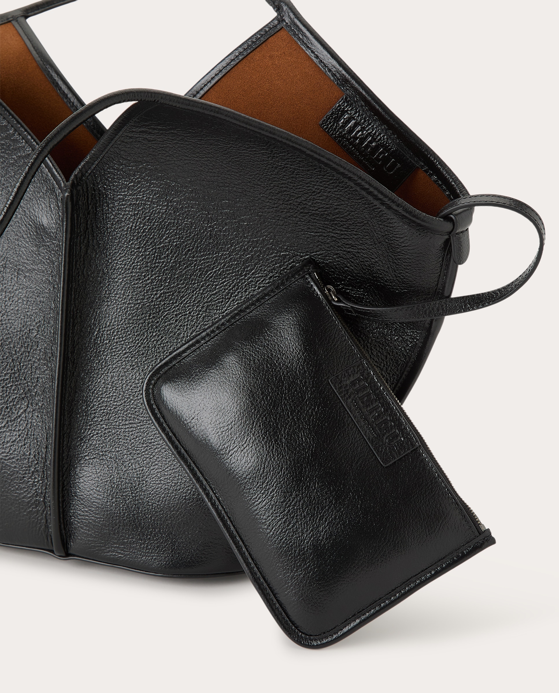 Mala Shopper Calella em Pele Preto-3
