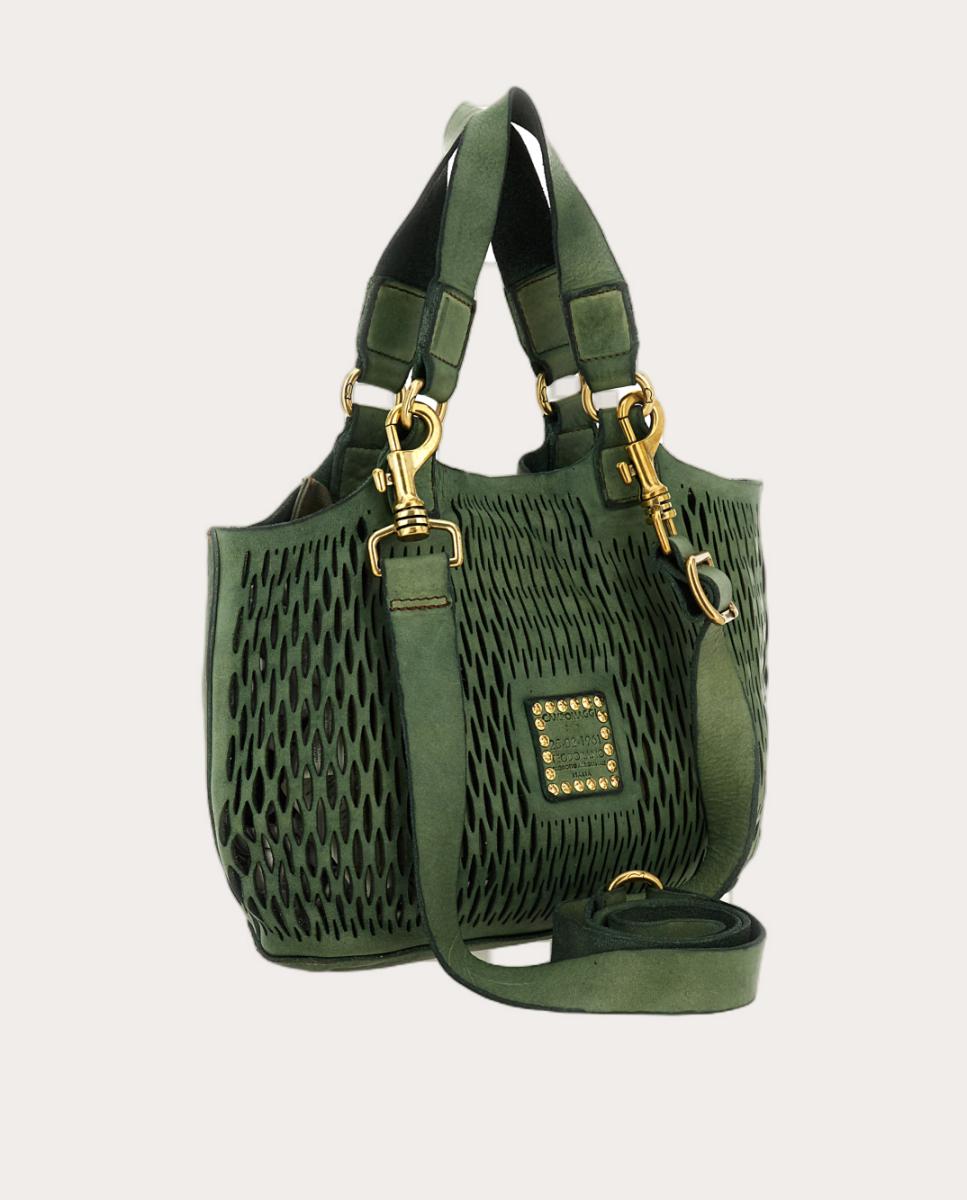 Mala Shopper Cosima em Pele Verde Água-4