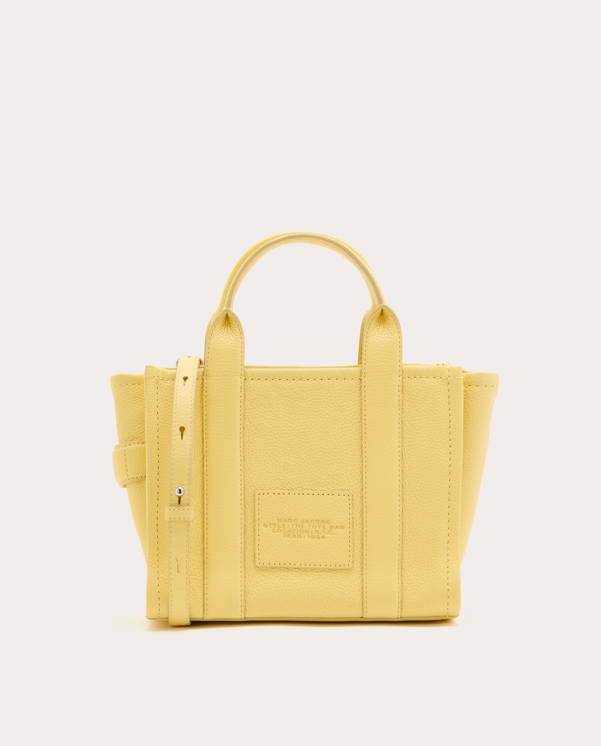 Mala Shopper Tote Smal em Pele Amarelo-2