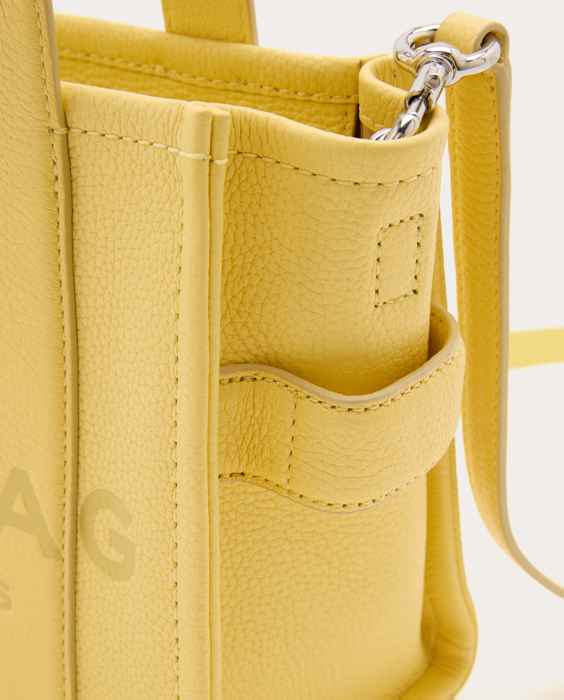 Mala Shopper Tote Smal em Pele Amarelo-5