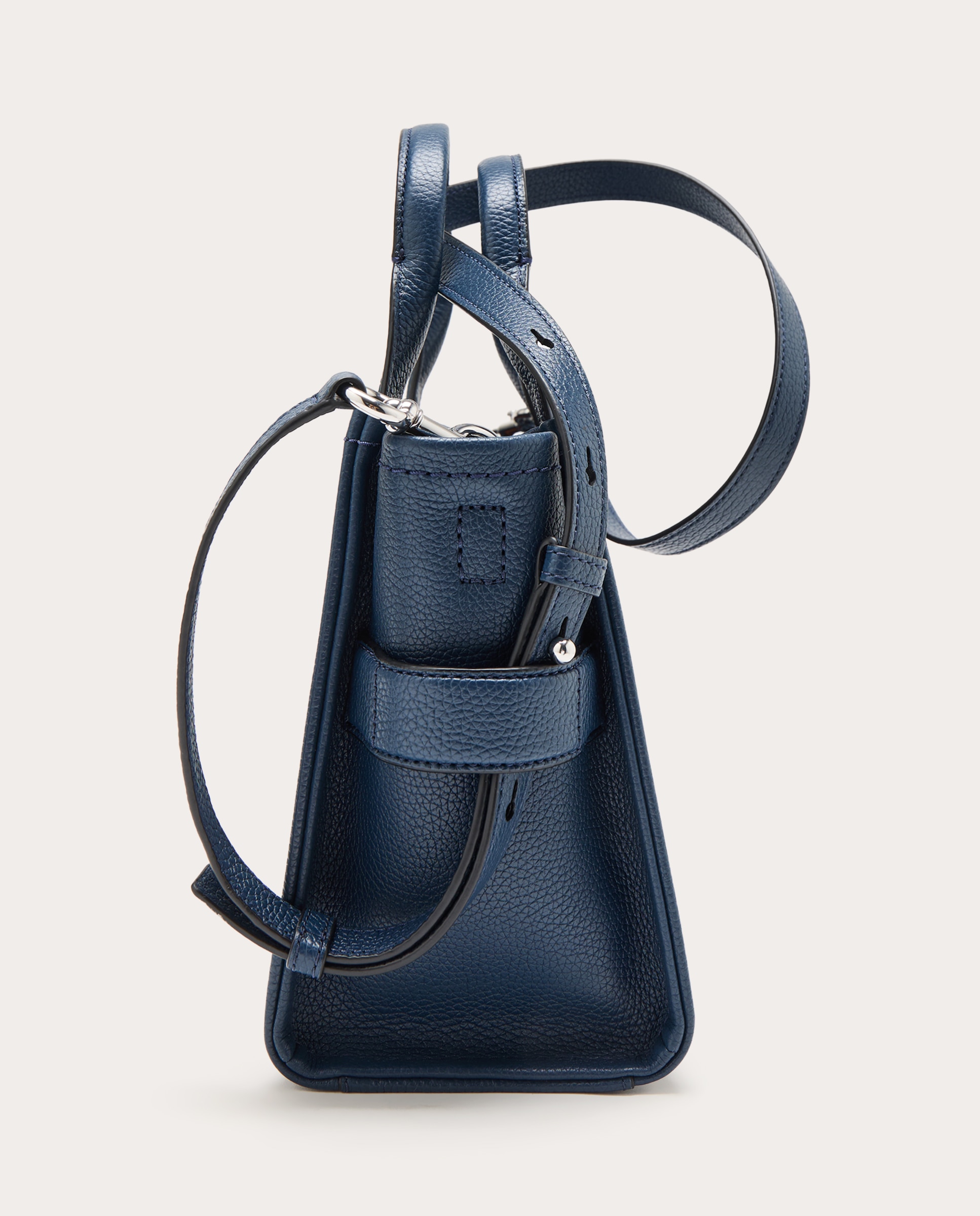 Bolso Tote Small de piel - Azul marino Azul marino-5