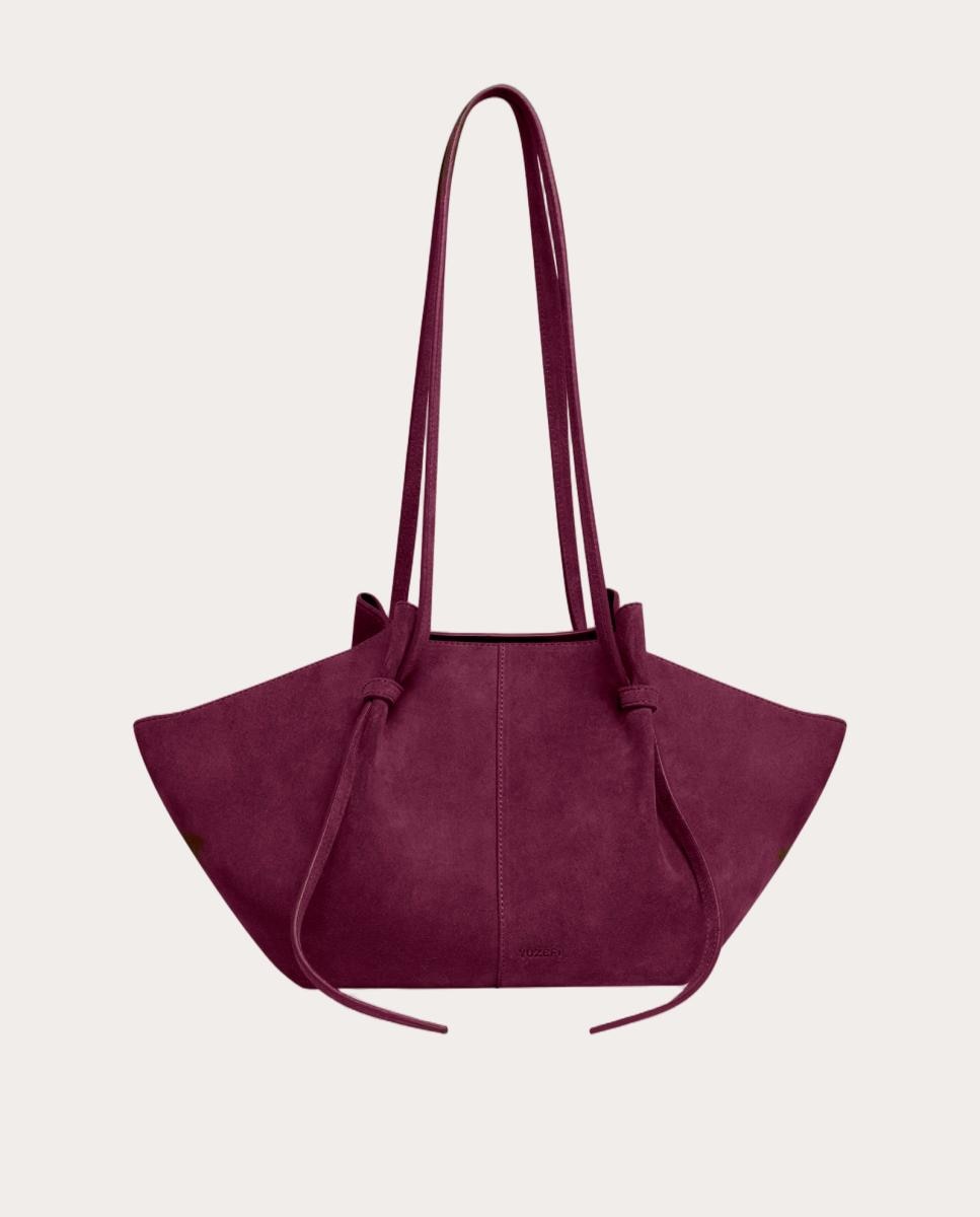 Imagen 0 de Bolso shopping Mochi de piel Burdeos