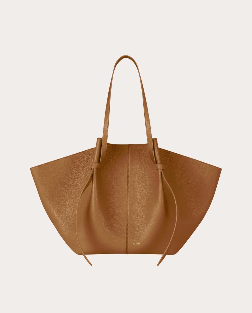 Imagen 0 de Bolso shopping Mochi de piel Marrón claro