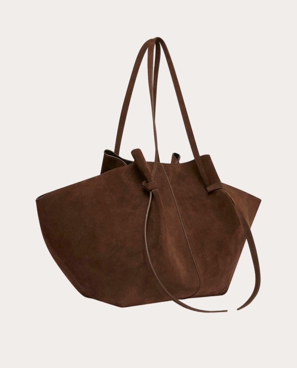 Imagen 0 de Bolso shopping Mochi de ante Marrón oscuro