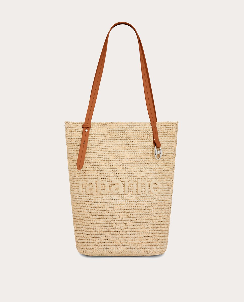 Rabanne - Bolso shopping de rafia.