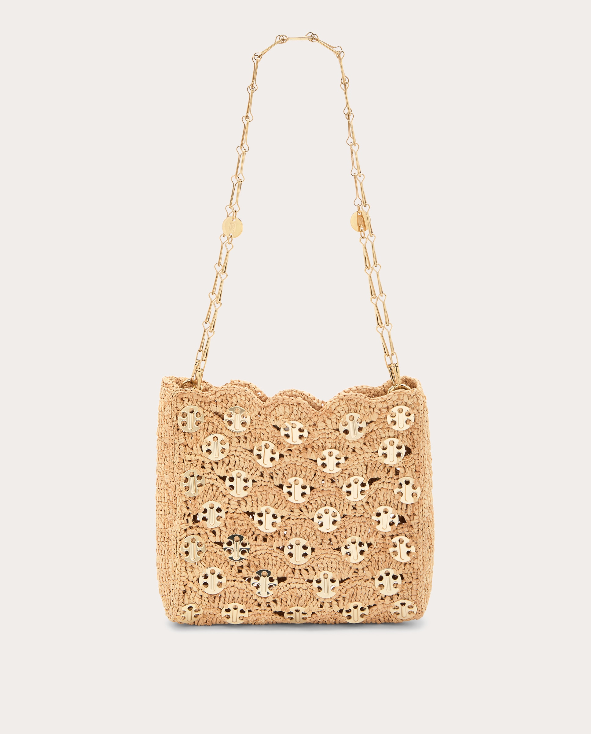 Rabanne - Bolso de hombro 1969 Square de rafia.
