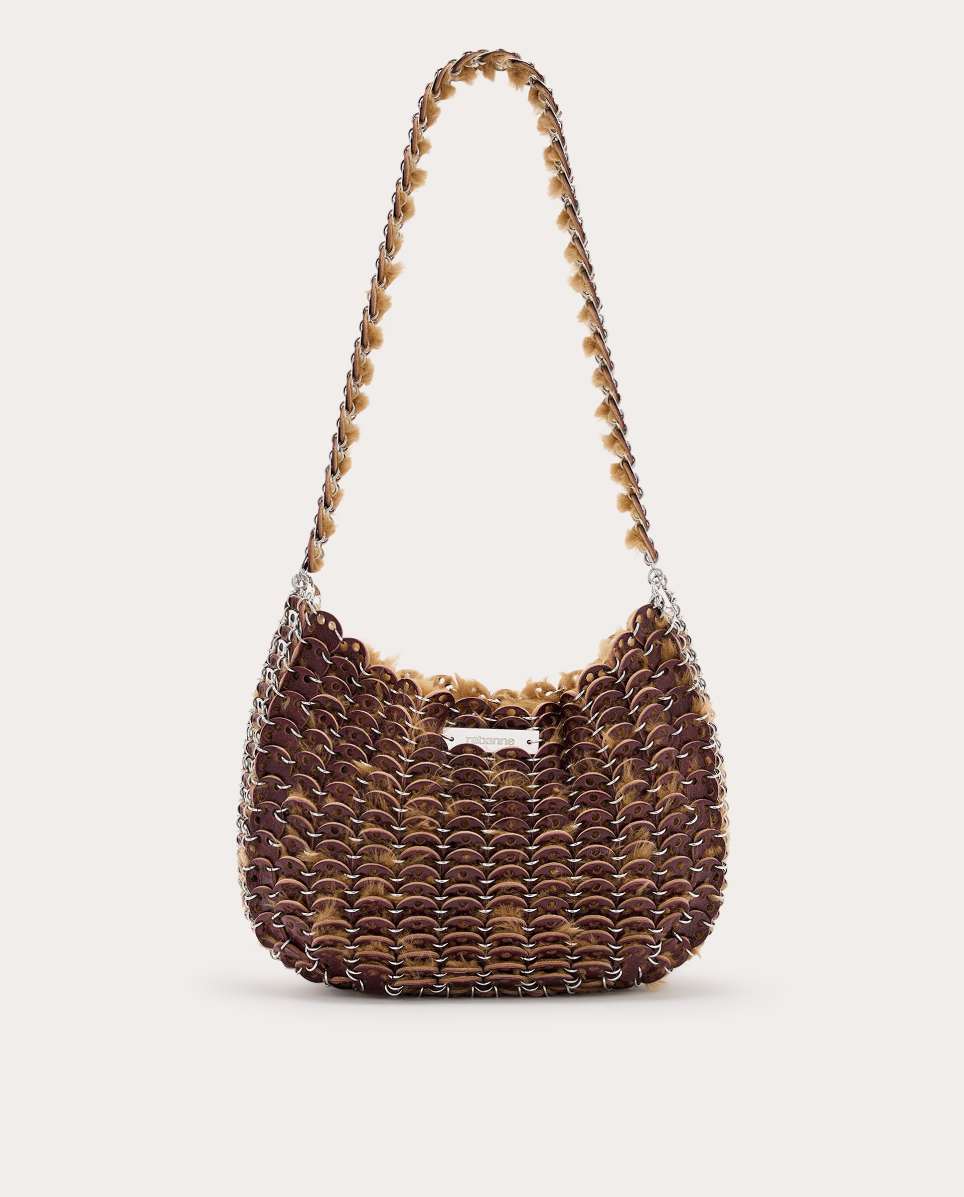 Imagen 1 de Bolso hombro Moon Hobo de efecto pelo Marrón