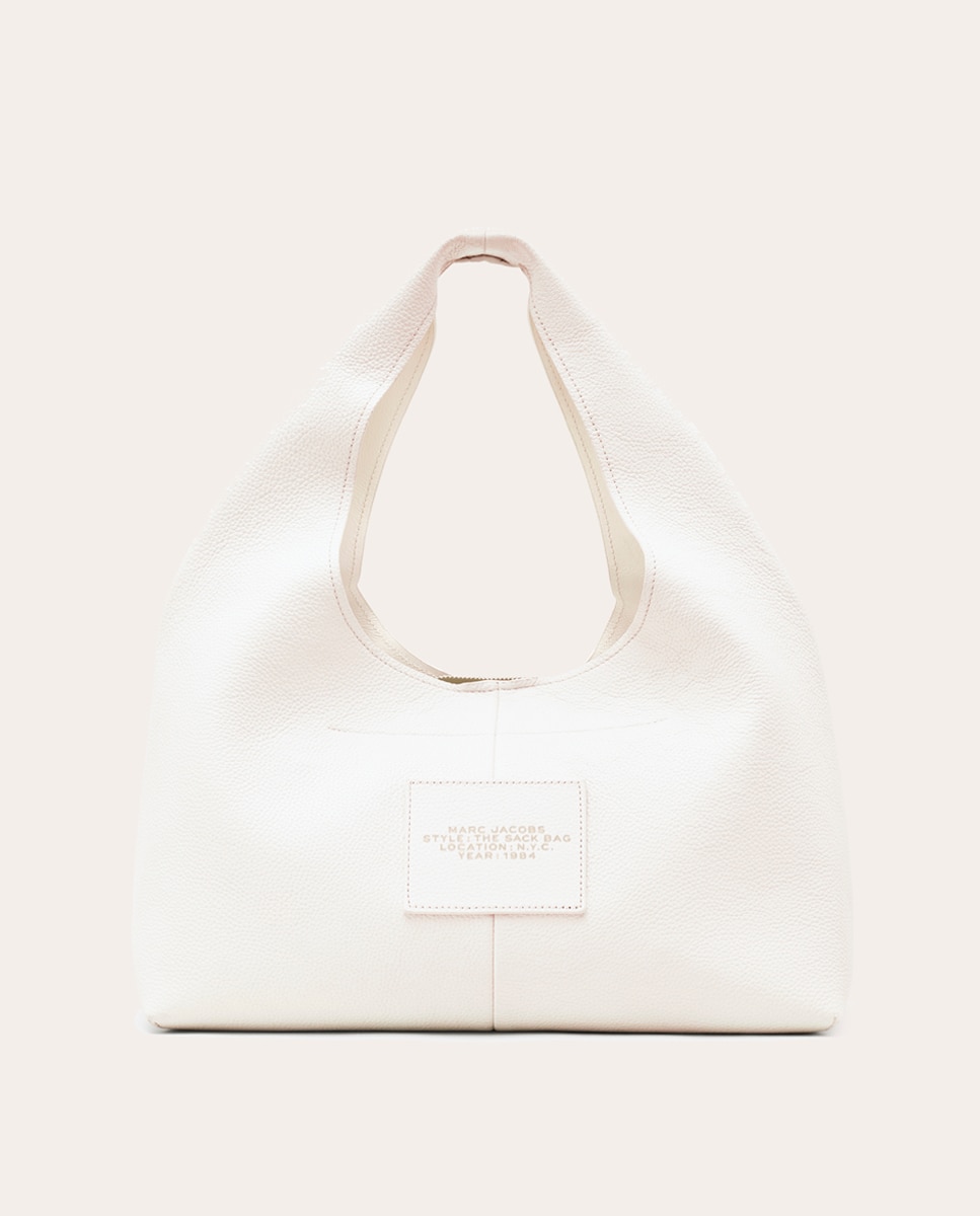 Mala de Ombro The Sack em Pele Branco-3