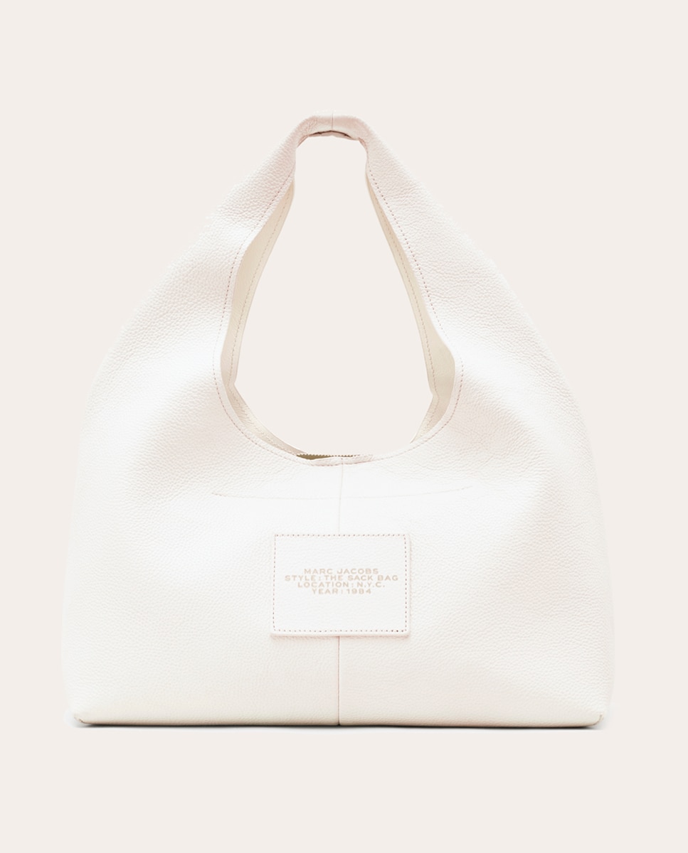 Mala de Ombro The Sack em Pele Branco-9