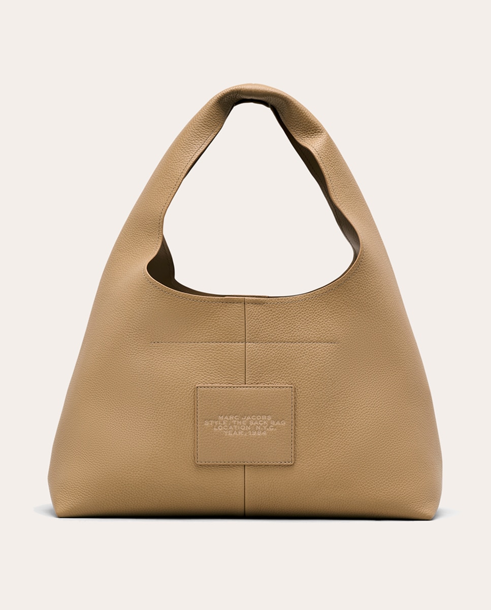 Bolso de hombro The Sack de piel Camel Camel-4