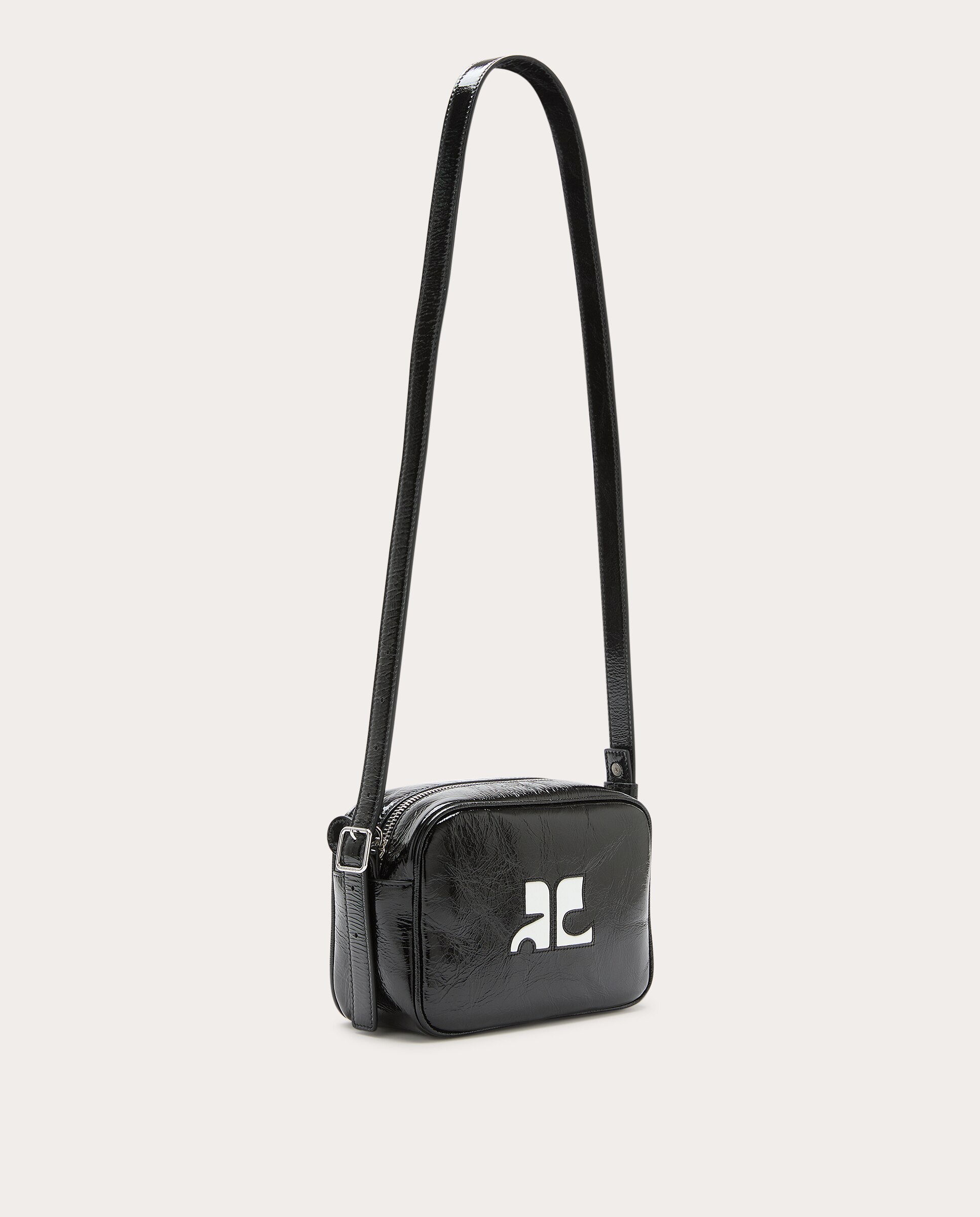 Bolso de hombro Camera de vinilo - Negro Negro-2